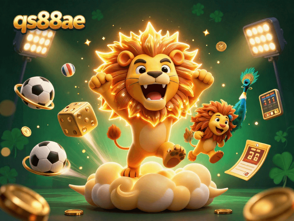 Experience thrilling gaming action with qs88ae in a vibrant 3D illustration showcasing dynamic casino elements.