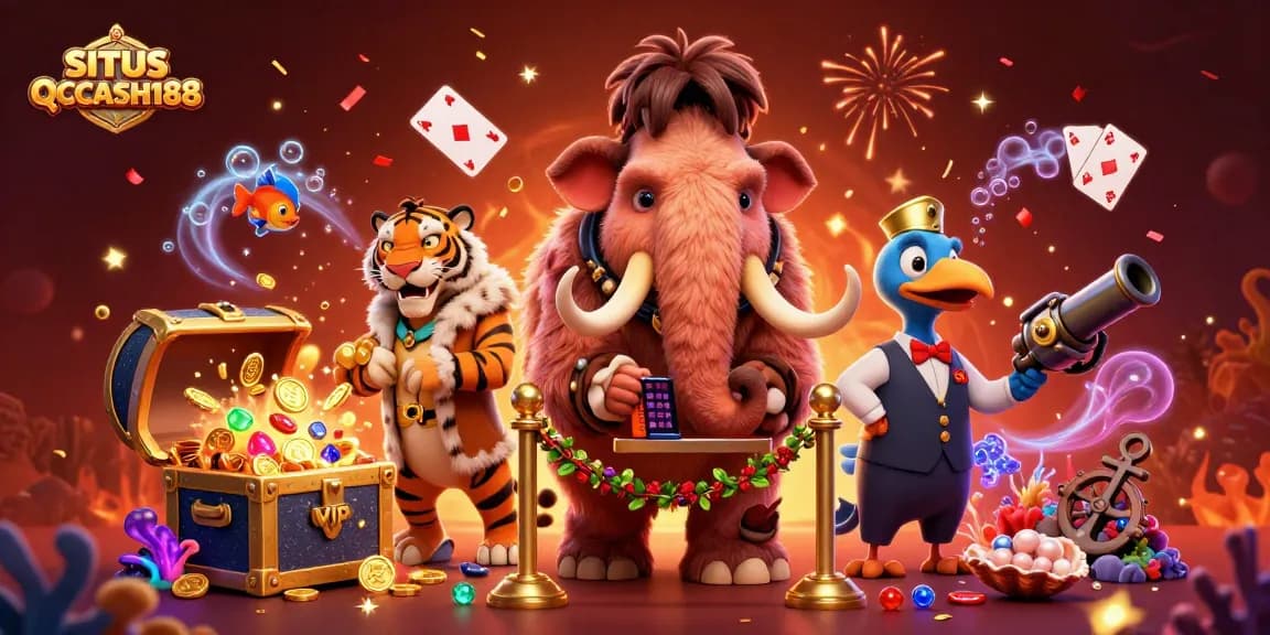Unleash excitement with SITUS QQCASH188's colorful casino bouncer and dynamic gaming elements