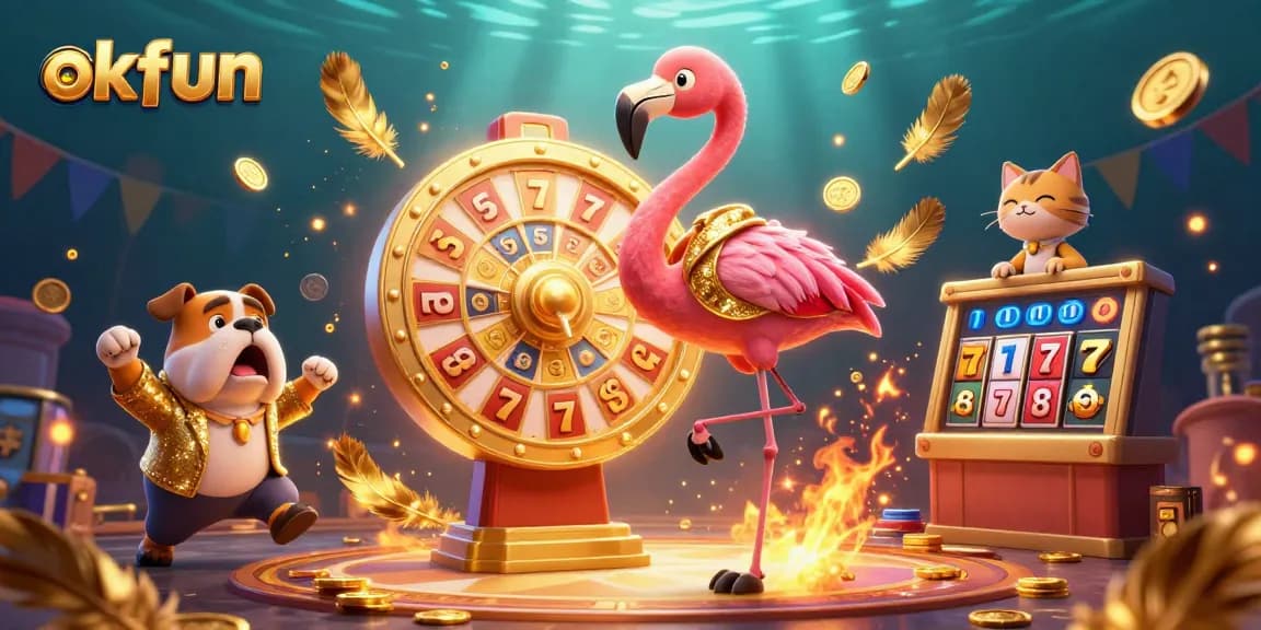 Engage with exciting gaming moments at okfun, where vibrant colors and casino elements collide.