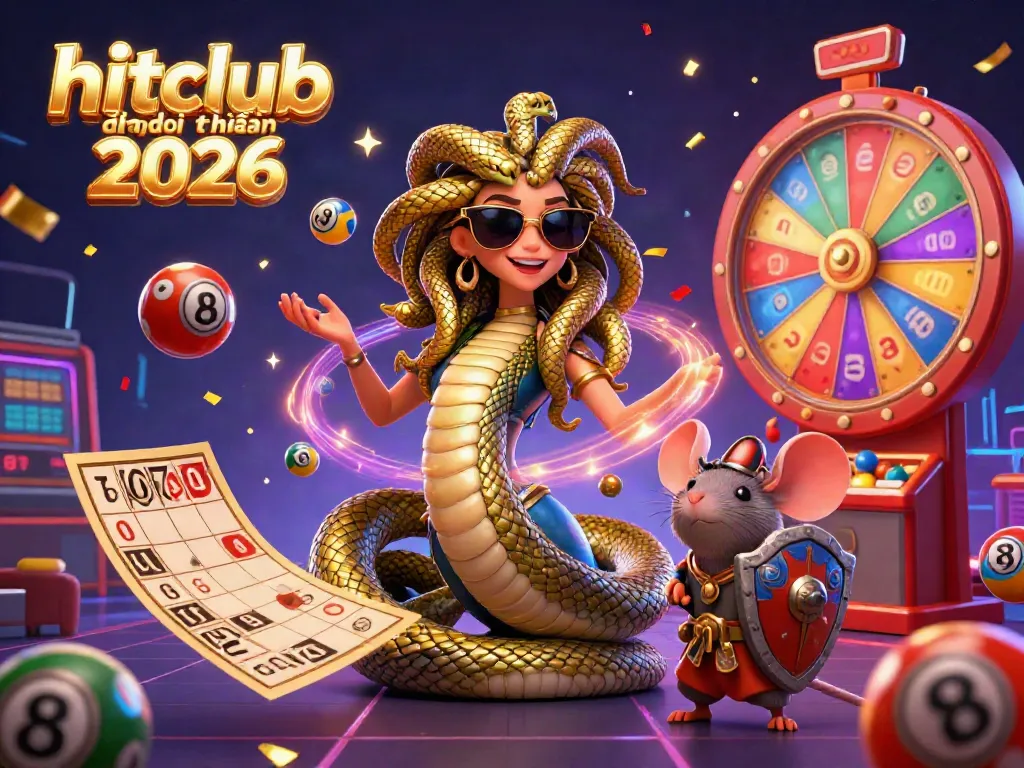 Engaging scene showcasing hitclub đổi thưởng 2026 with vibrant gaming elements and characters in a 3D casino illustration.