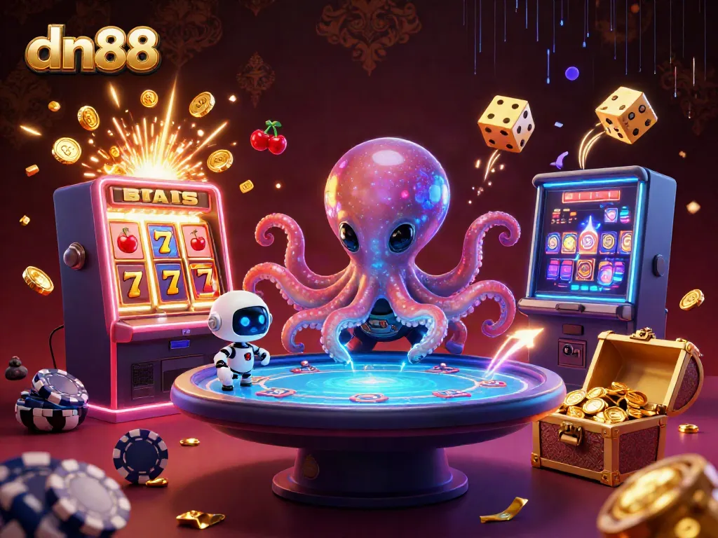Engage with exciting gaming adventures at dn88 featuring dynamic scenes of 3D alien characters and captivating casino elements.