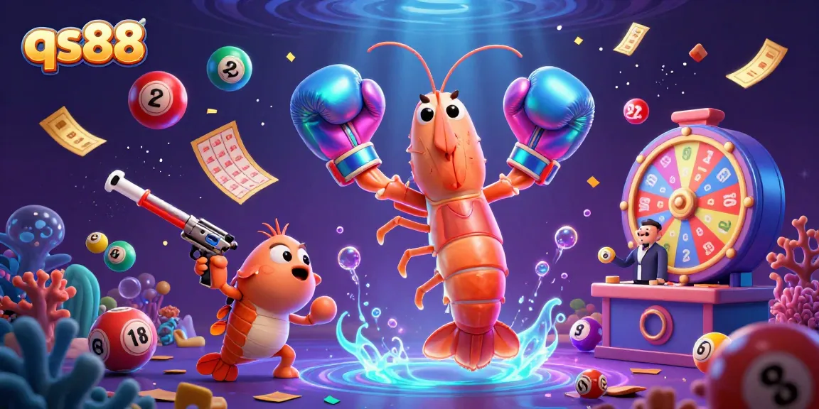 Experience thrilling gameplay at qs88 with vibrant lottery balls and festive celebration elements.