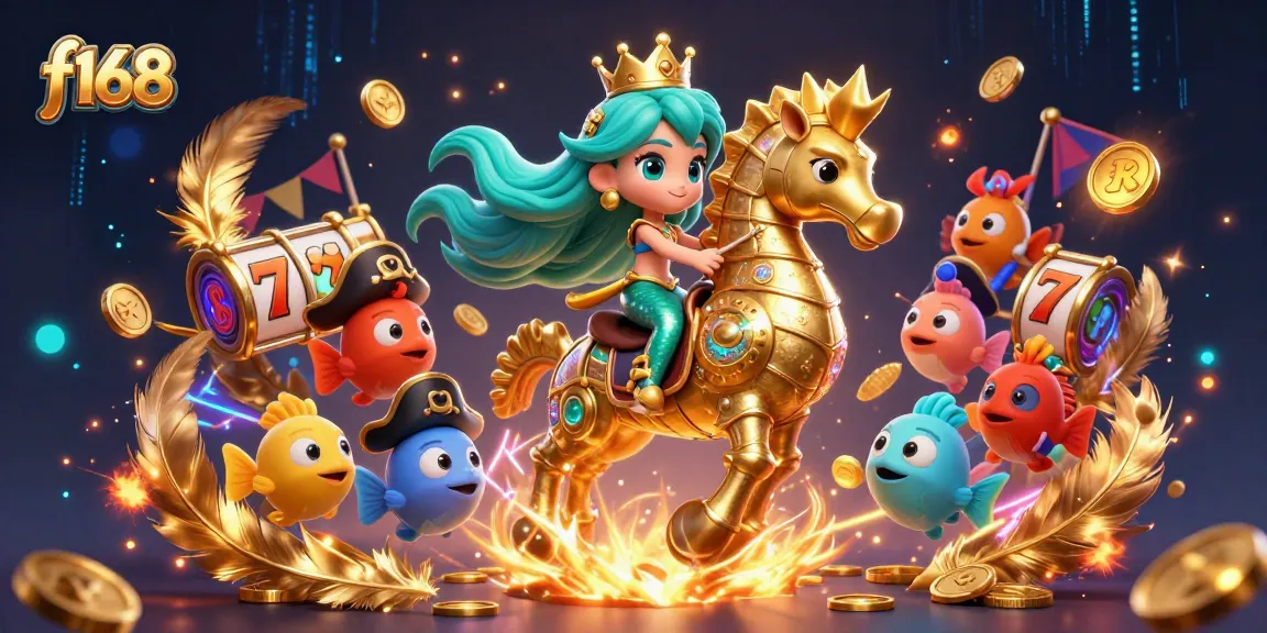 Engage in thrilling slots gameplay at f168 with a stunning mermaid princess in action.