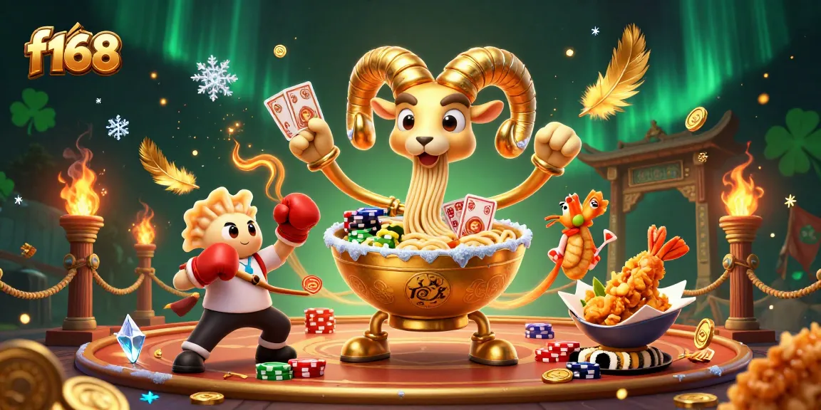 Experience thrilling casino action with f168's vibrant 3D characters in a dynamic gambling scene.