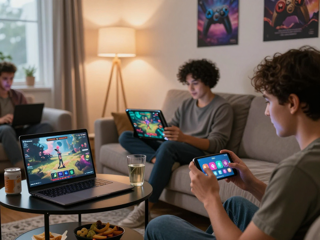 Engaging adult gaming scene on lewdspot with diverse players enjoying their favorite sex games online.