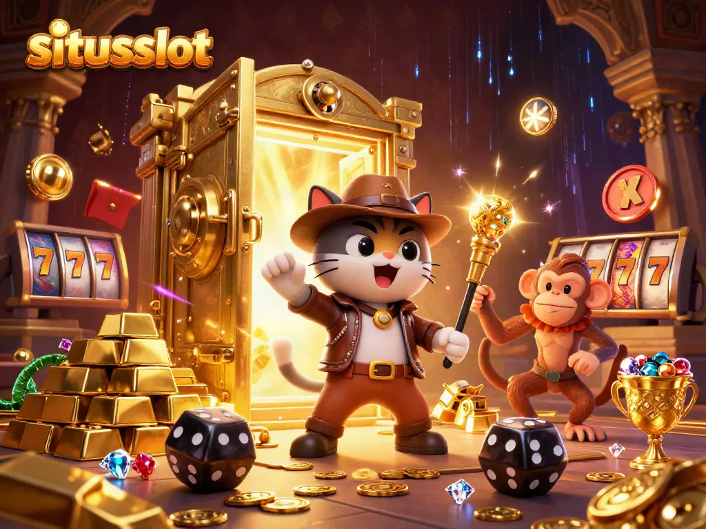 Experience the excitement of situsslot with dynamic casino elements and vibrant 3D characters.