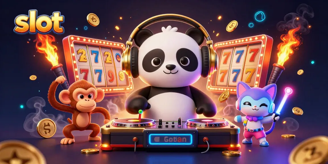 Spin to win with slot machines at our vibrant casino featuring lively characters!
