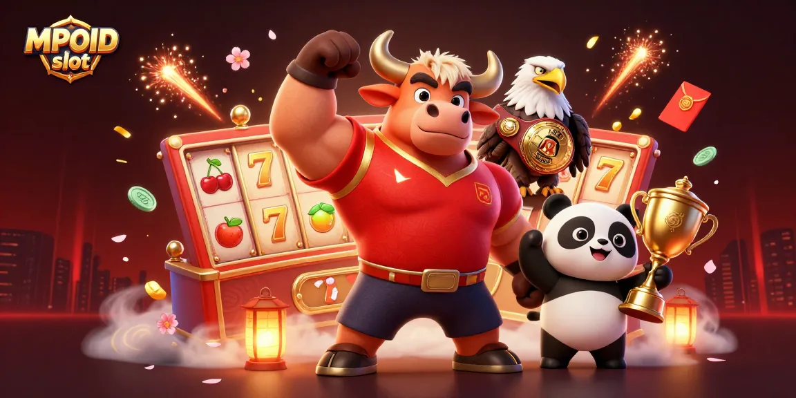 Experience thrill with MPOID slot, featuring vibrant characters and festive casino elements.