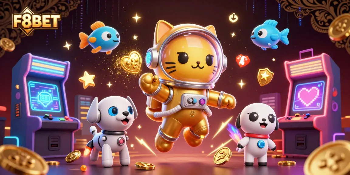 Engage in thrilling gameplay at F8BET with a vibrant 3D space adventure featuring arcade elements.