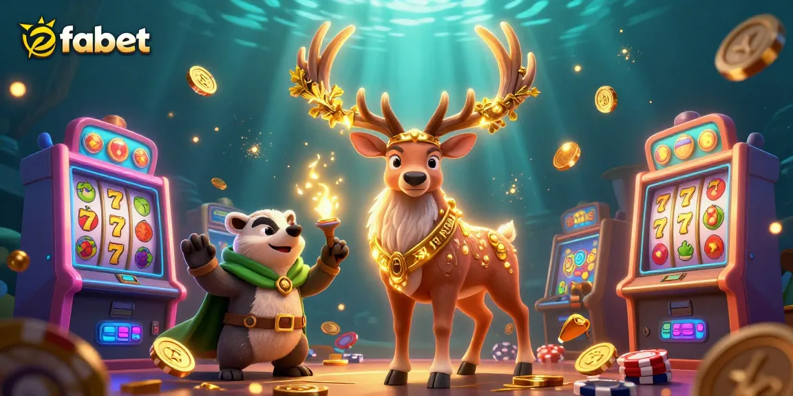 Engage with fabet's thrilling slots and casino vibes in this magical 3D scene.