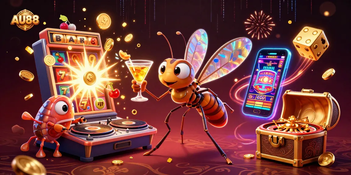 Experience thrilling gameplay at AU88 with a lively, captivating casino atmosphere and dynamic illustrations.