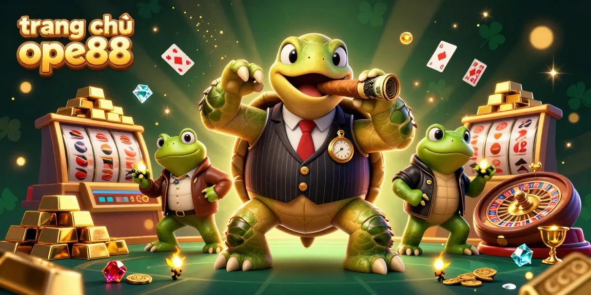 Experience the excitement of gambling on trang chủ ope88 with this vibrant 3D illustration.