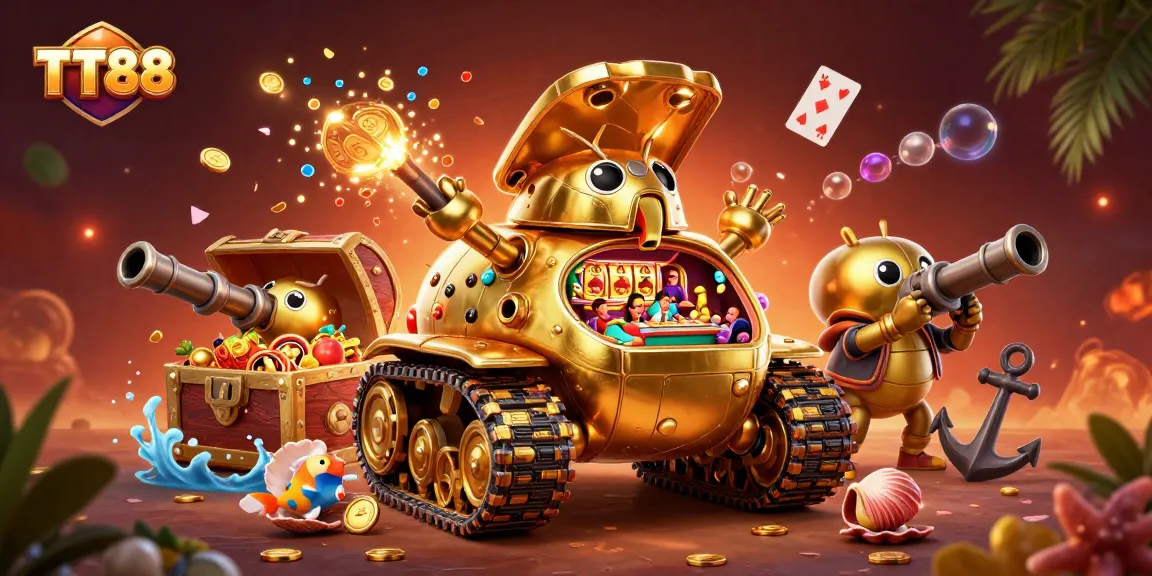 TT88 showcases a vibrant digital casino experience filled with dynamic slot game elements and lively action.