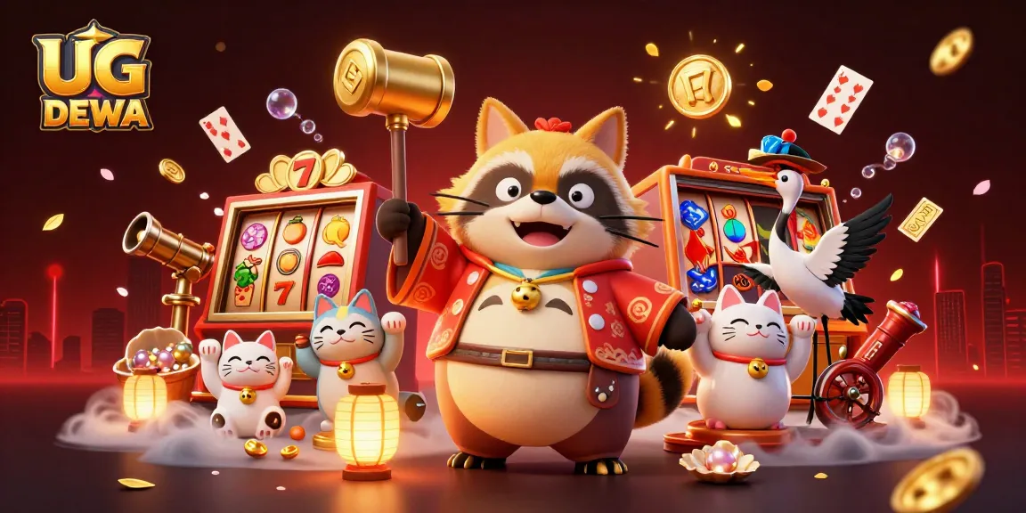 Experience thrilling gameplay at UG DEWA with lucky symbols and vibrant casino elements.