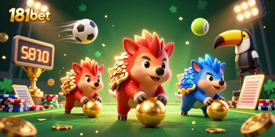 Experience thrilling action with 181bet as rival pangolins roll into golden balls and create betting excitement.