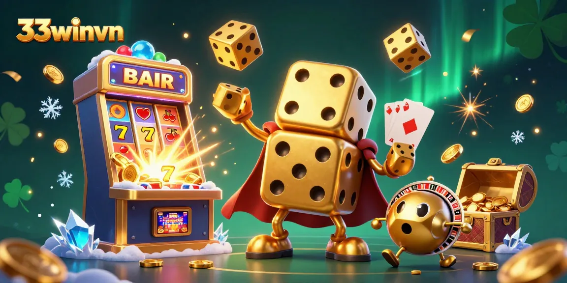 Experience exciting wins at 33winvn with dynamic golden dice and casino elements!