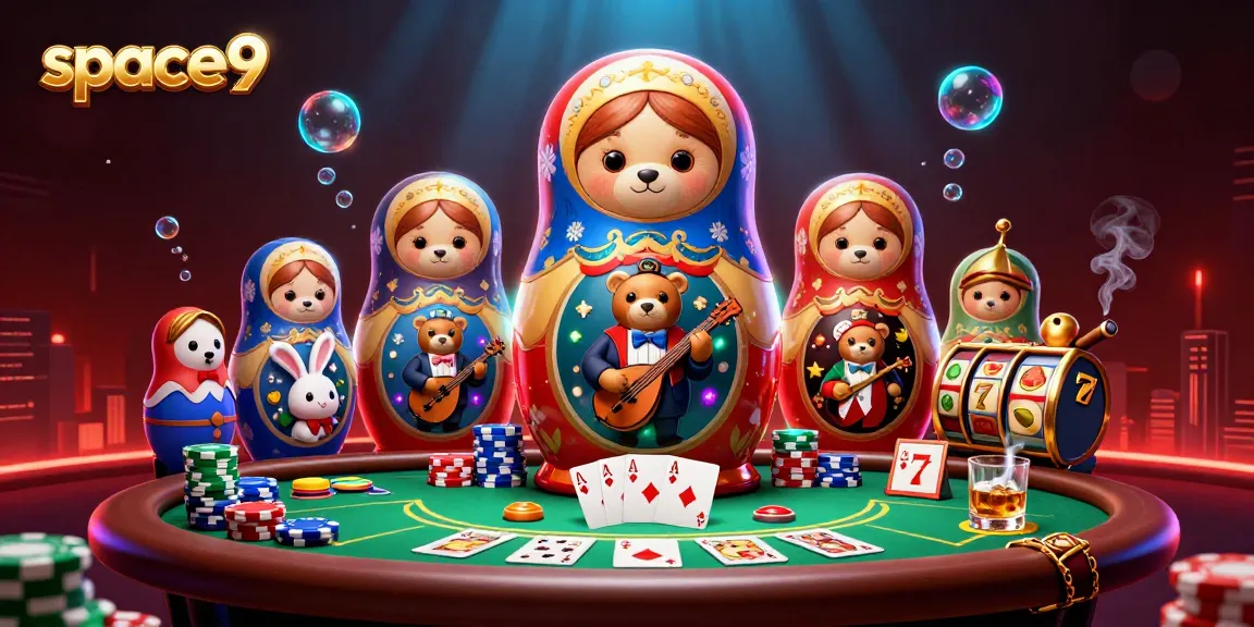 Experience the vibrant thrill of space9 with 3D casino characters amidst a lively poker scene.