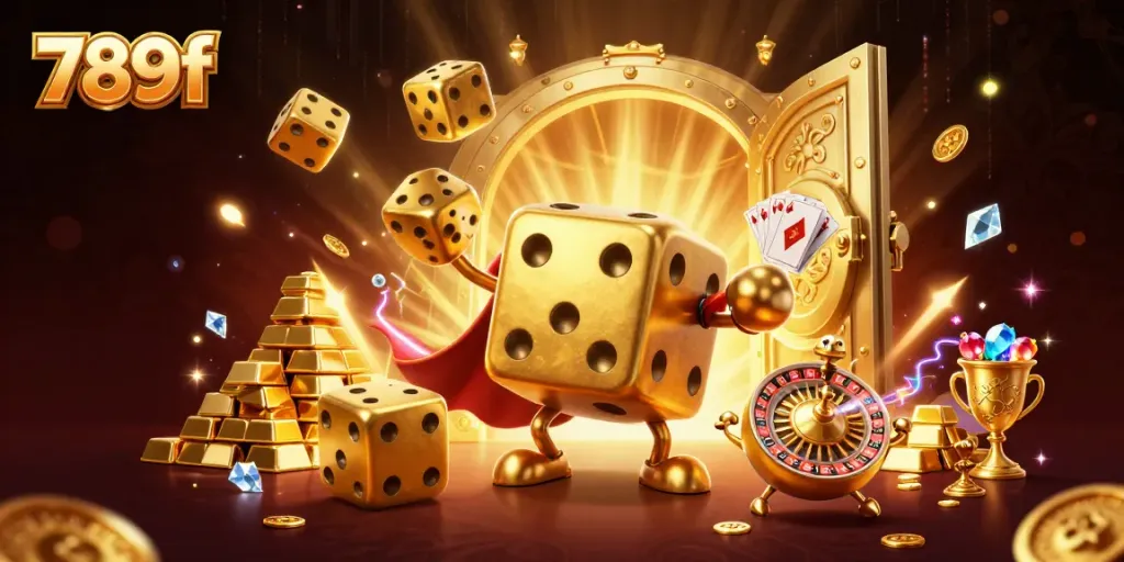 Experience thrilling gameplay at 789f with vibrant visuals of rich casino elements.