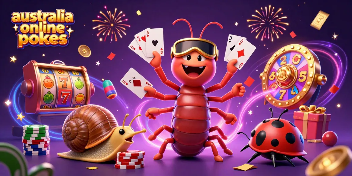 Spin and win at australia online pokies with colorful slot reels, dynamic characters, and exciting game elements.