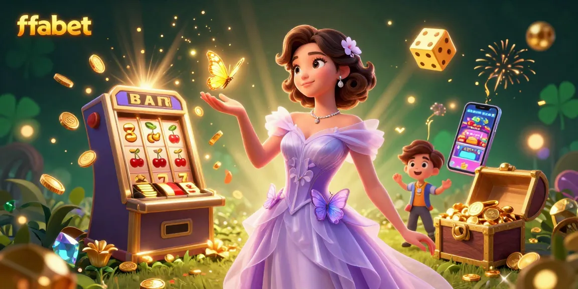 Experience fabet's casino magic with vibrant graphics and captivating elements in this dynamic 3D illustration.