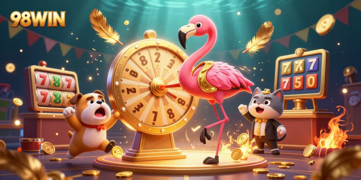 Engaged players spin the prize wheel at 98WIN's lively online casino, showcasing vibrant game excitement.